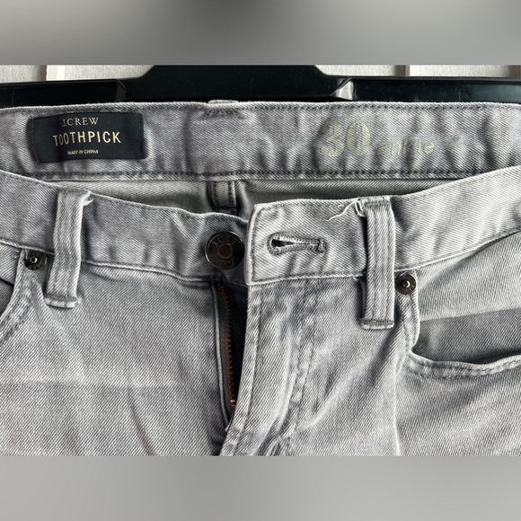 J.crew toothpick gray washed ankle jeans - Picture 1 of 3